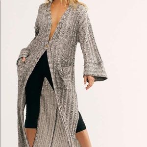 Free People Sweater FP Beach Nights Longline Maxi Duster Cardigan Small